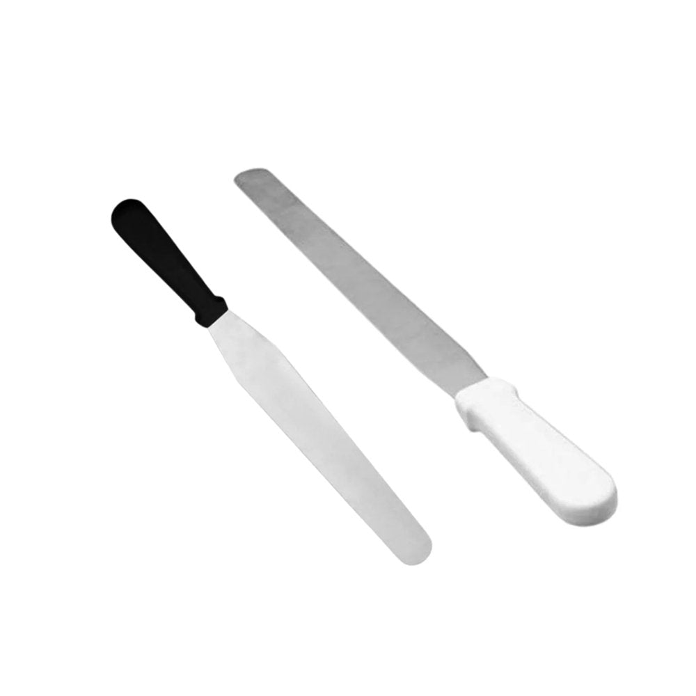 KH Spatulas Plastic Handle Straight Blade Stainless Steel - TEM IMPORTS™