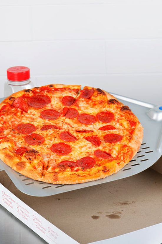 KH Square Pizza Peel Perforated W/ Metal Handle - 36cm Head - TEM IMPORTS™