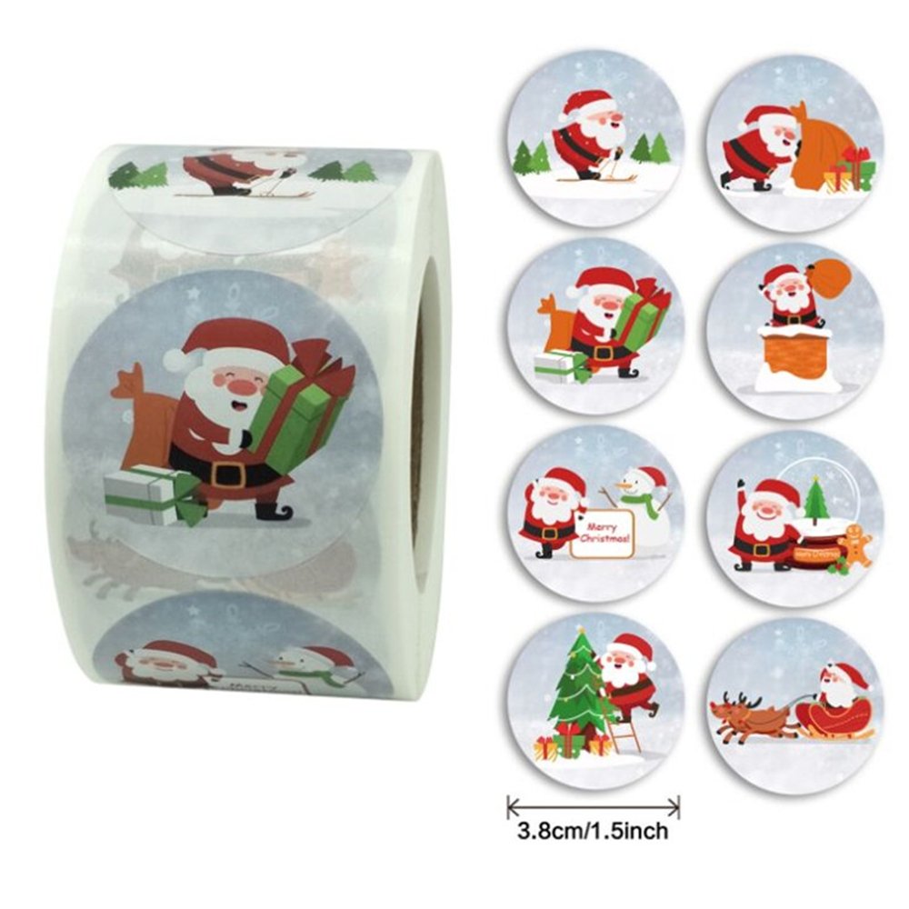 Label Stickers Roll Mix 'Santa' Christmas Theme - TEM IMPORTS™