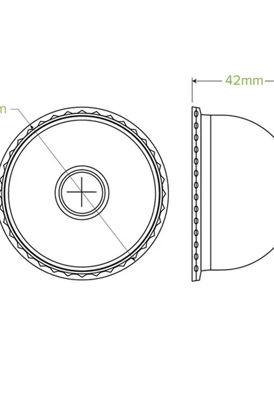 Large (105mm) Clear PET Dome Cold Paper BioCup Lid - 1000/ctn - TEM IMPORTS™
