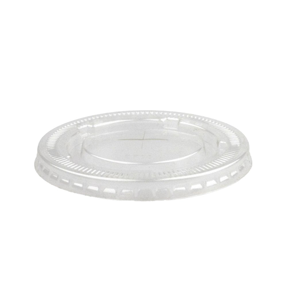 Large (105mm) Clear PET Flat Cold Paper BioCup Lid - 1000/ctn - TEM IMPORTS™