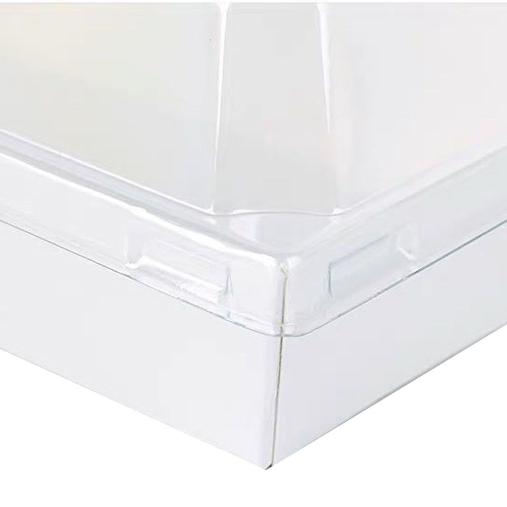 Large Rectangular White Paper Tray With Lid - TEM IMPORTS™