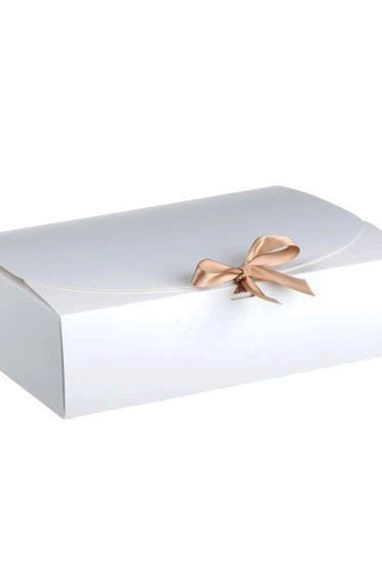 Large Sleek Paper Box With Ribbon - White - TEM IMPORTS™