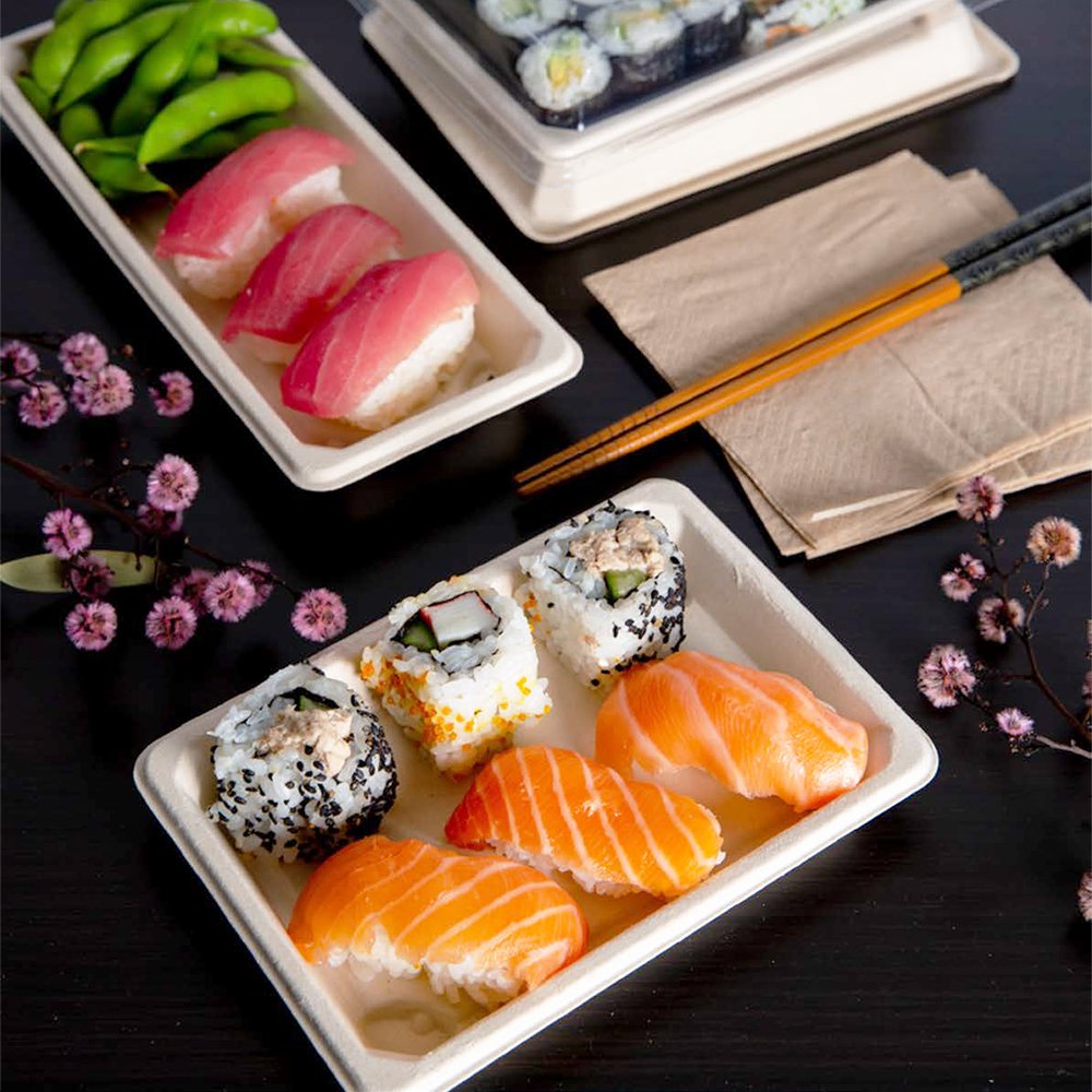 Large Sugarcane Sushi Tray - TEM IMPORTS™