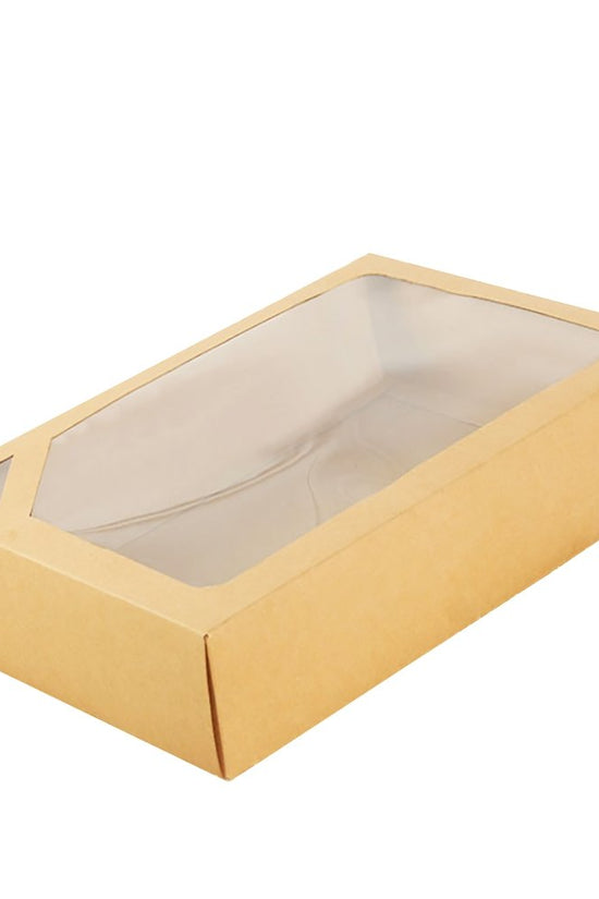 Large Thick Kraft Paper Box With Window Lid