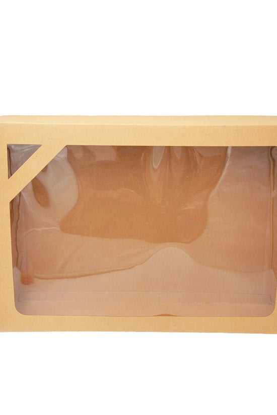 Large Thick Kraft Paper Box With Window Lid - TEM IMPORTS™