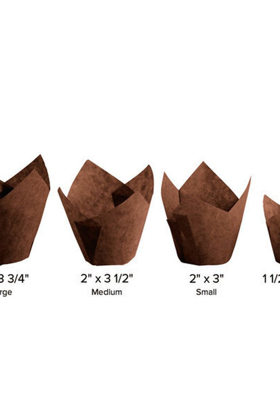 Large Tulip Muffin Wrap: Brown - Pack 250 - TEM IMPORTS™