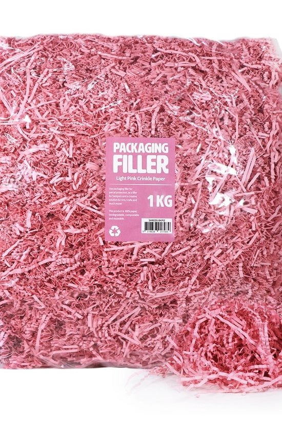 Light Pink Crinkle Paper Shreds Fillers - 1Kg - TEM IMPORTS™