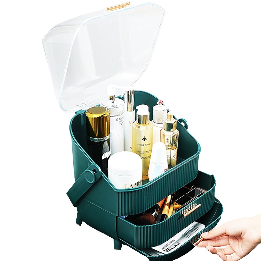 Make-Up Organiser Case Set + Brush Holder - TEM IMPORTS™