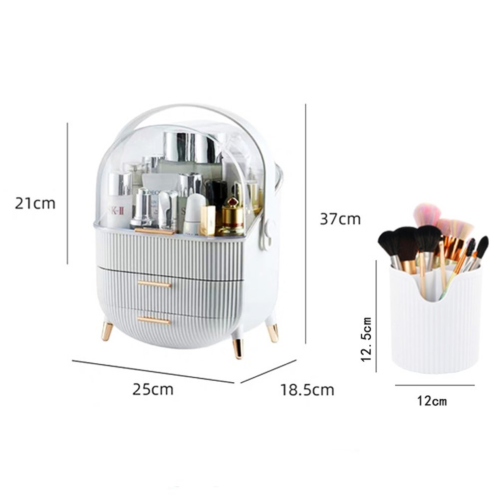 Make-Up Organiser Case Set + Brush Holder - TEM IMPORTS™