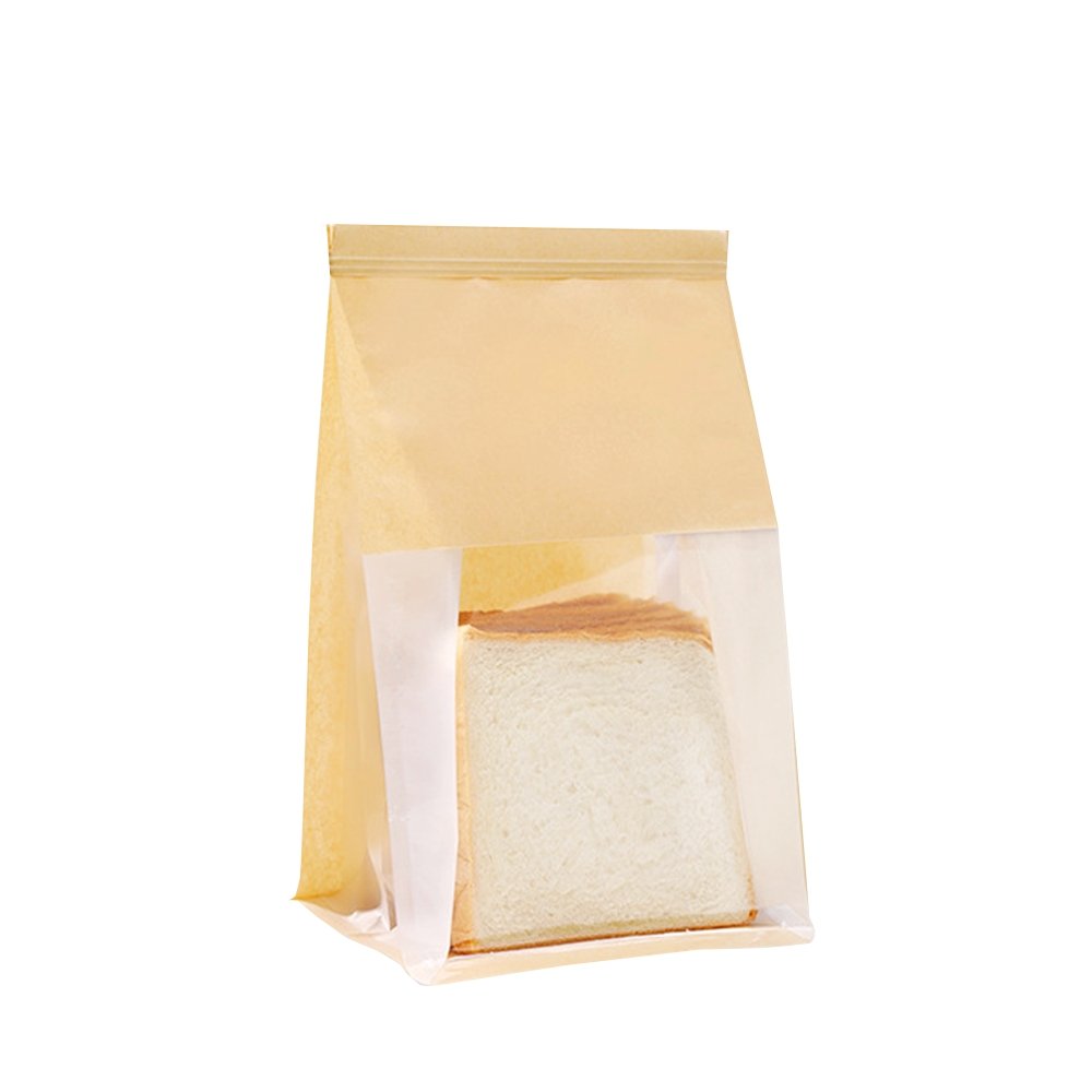 Medium Paper Bread Bag Window - Kraft - TEM IMPORTS™