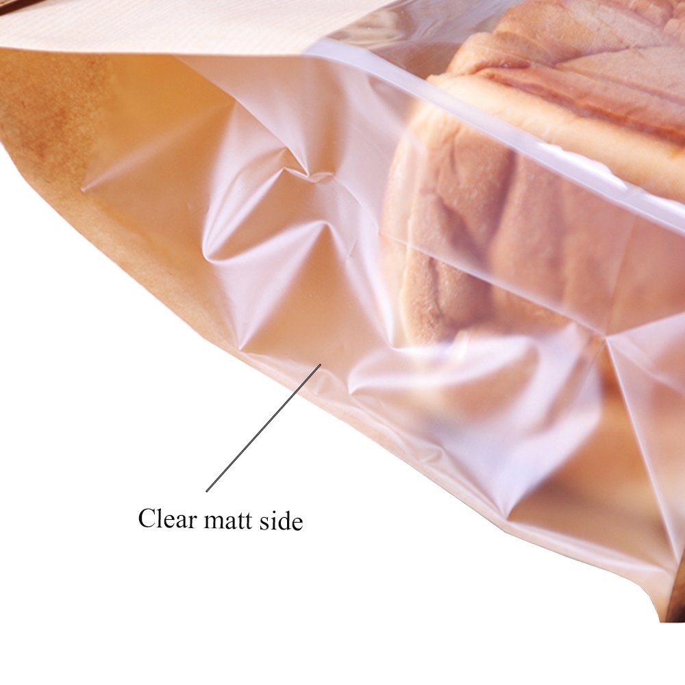 Medium Paper Bread Bag Window - Kraft - TEM IMPORTS™