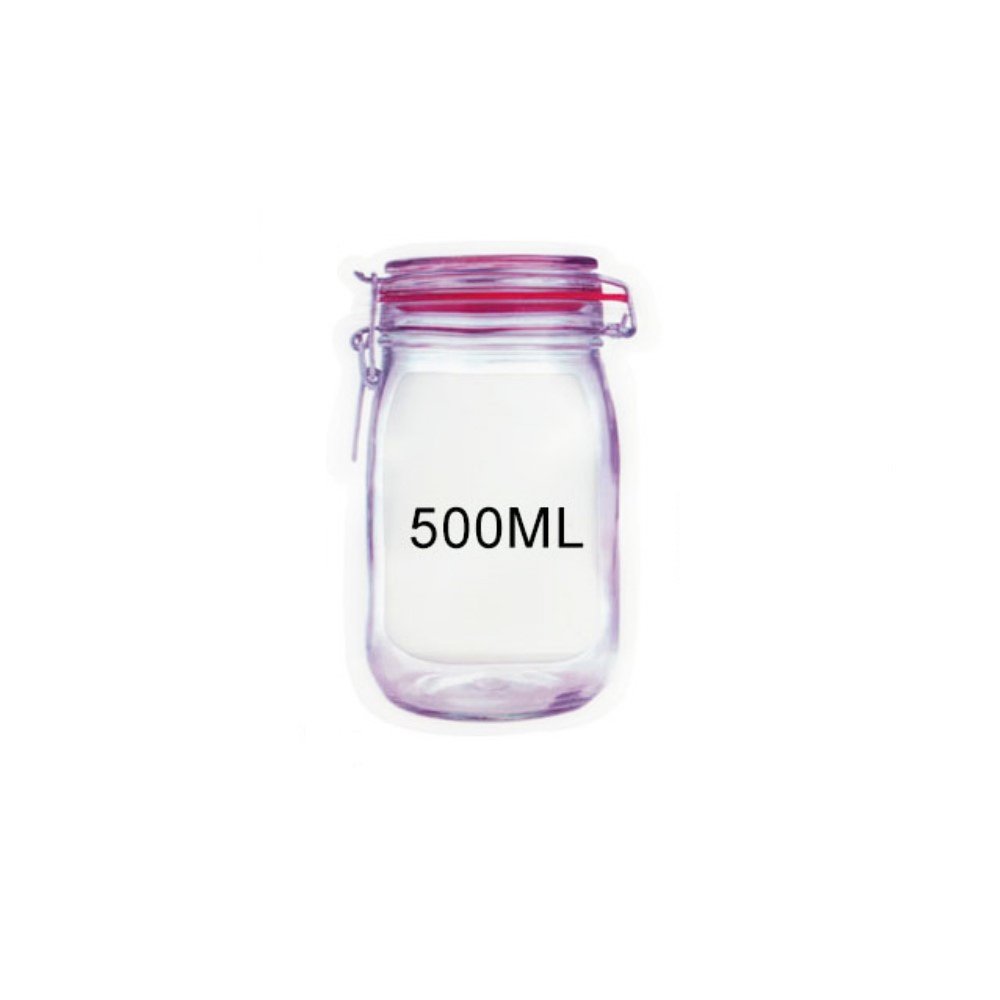 Medium Reusable Transparent Jar Imitation Ziplock Bag-Pk25 - TEM IMPORTS™