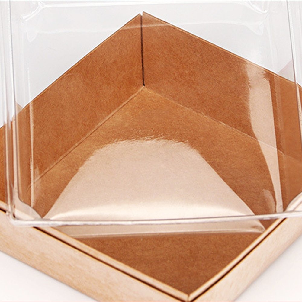 Medium Square Kraft Paper Tray With Lid - TEM IMPORTS™