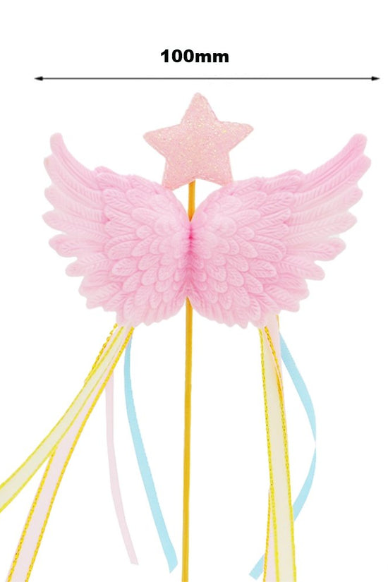 Pink Angel Wing With Star Cake Topper - TEM IMPORTS™