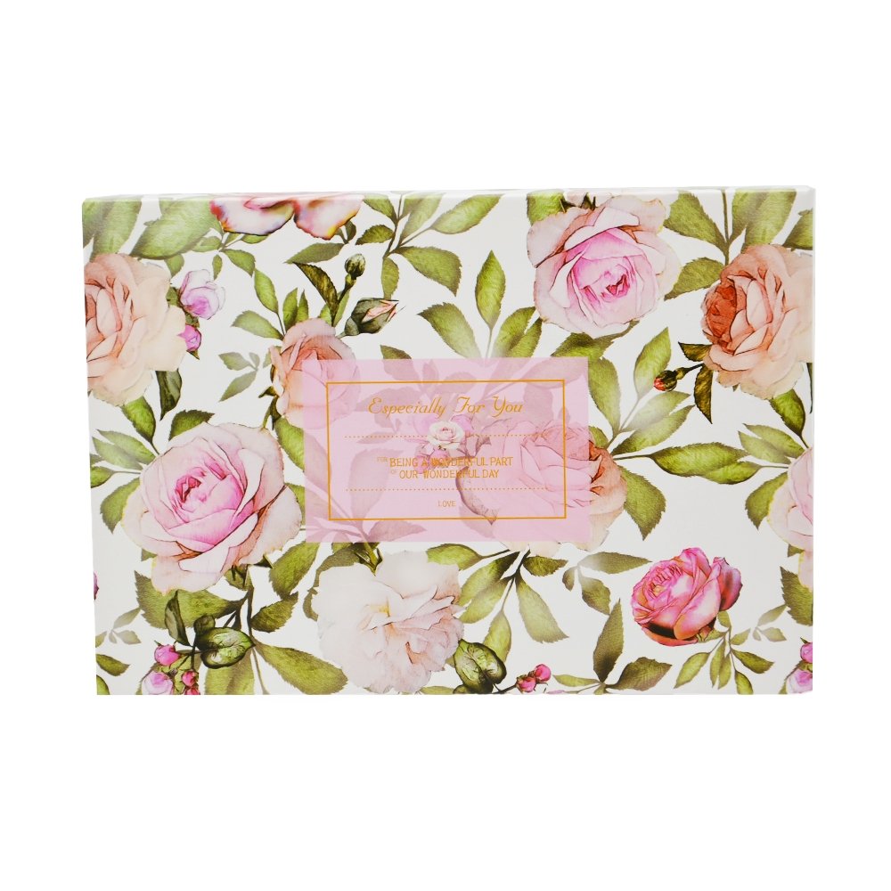 Pink Roses Pattern Rectangle Paper Box - TEM IMPORTS™