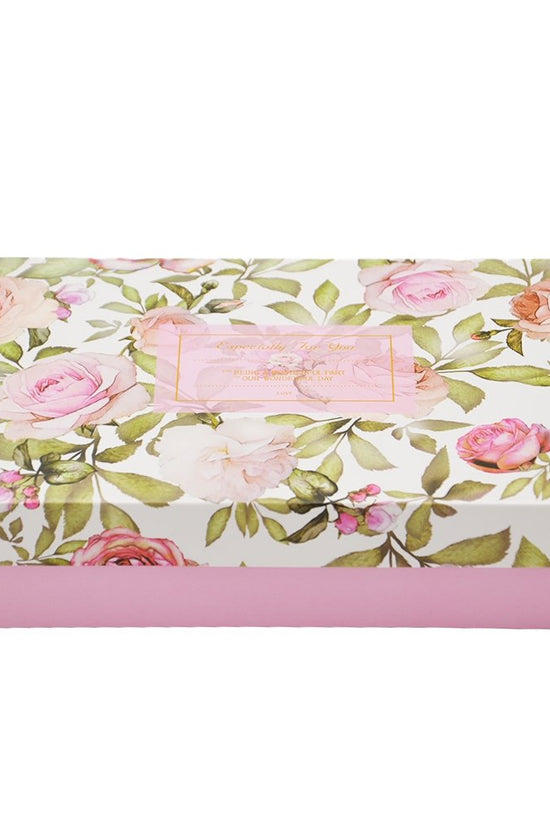 Pink Roses Pattern Rectangle Paper Box - TEM IMPORTS™