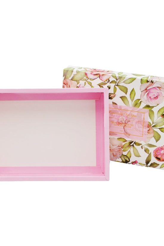 Pink Roses Pattern Rectangle Paper Box - TEM IMPORTS™