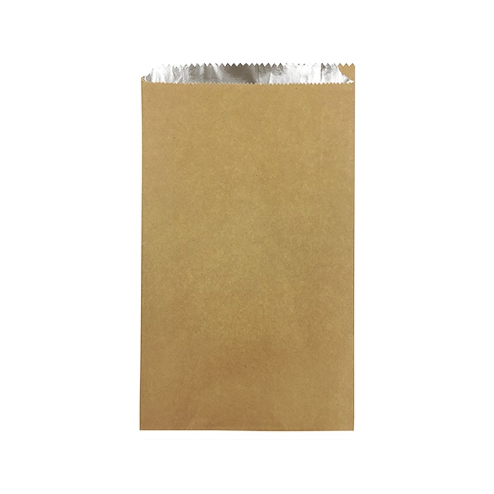 Plain Brown Jumbo Foil Lined Chicken Paper Bag - 250/PK