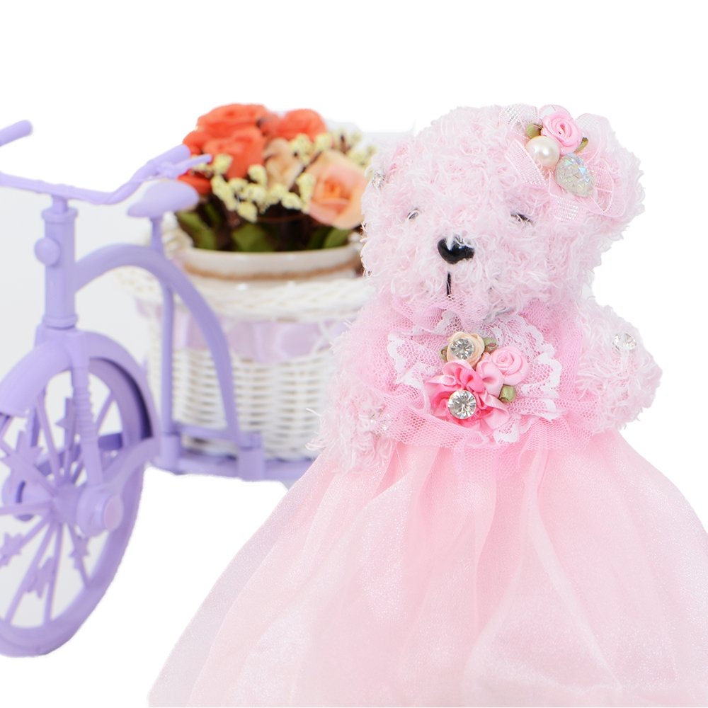 Princess Teddy Bear - Long Dress Pink Colour - TEM IMPORTS™