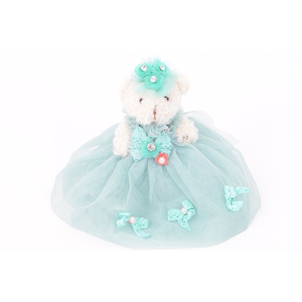 Princess Teddy Bear - Long Dress Teal Colour - TEM IMPORTS™