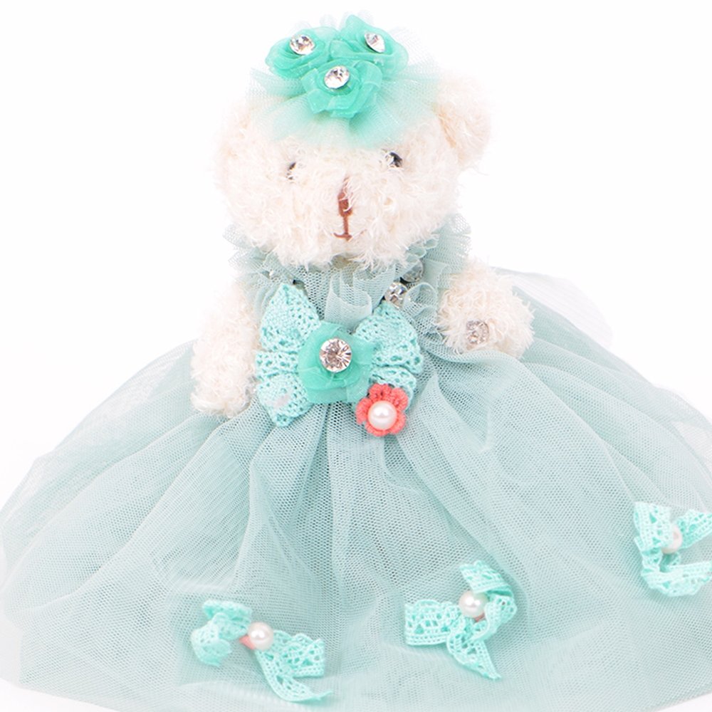 Princess Teddy Bear - Long Dress Teal Colour - TEM IMPORTS™