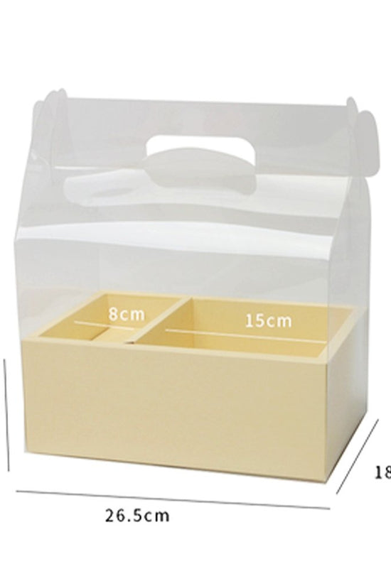 Rectanglular Compartment Handle Box - Yellow - TEM IMPORTS™
