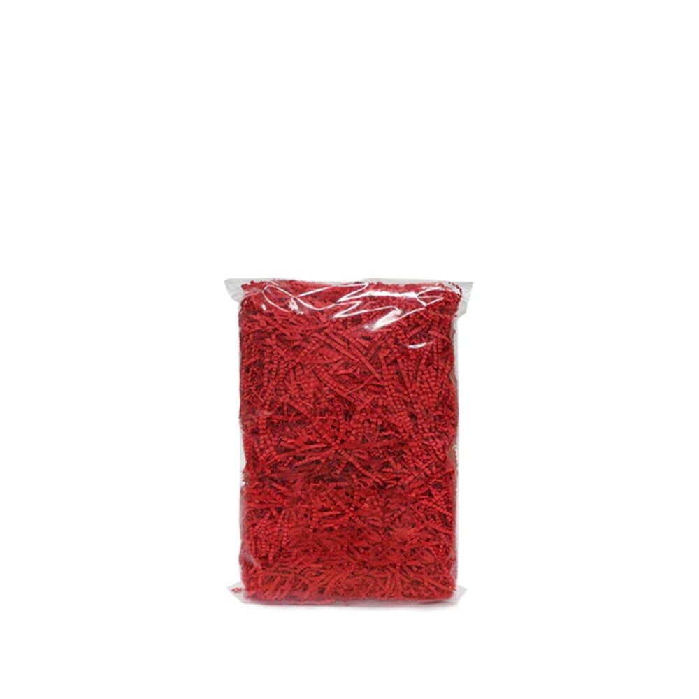 Red Crinkle Paper Shreds Fillers - 250gr Bag - TEM IMPORTS™