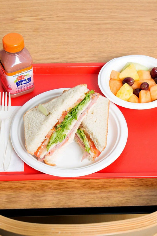 Red Plastic Fast Food Tray - 450x350mm - TEM IMPORTS™