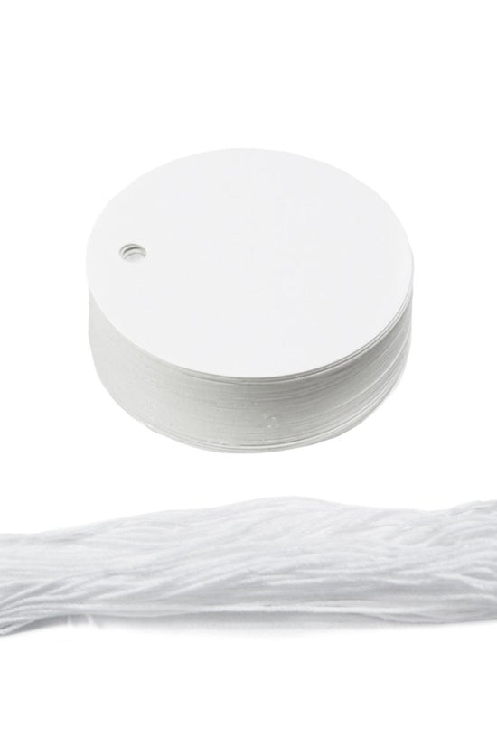 Round Circle Shape - 50mm - 50pk - White - TEM IMPORTS™
