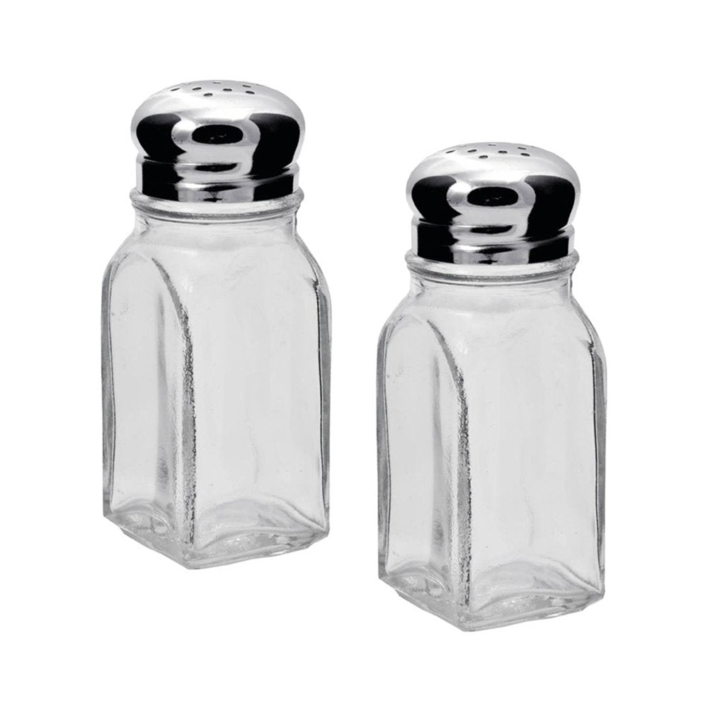 Round Top Salt Pepper Shaker Square Glass - TEM IMPORTS™