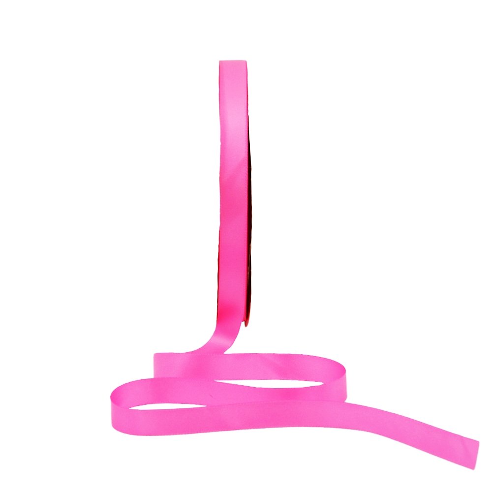 Satin Double Faced Woven Edge Ribbon-Hot Pink - TEM IMPORTS™