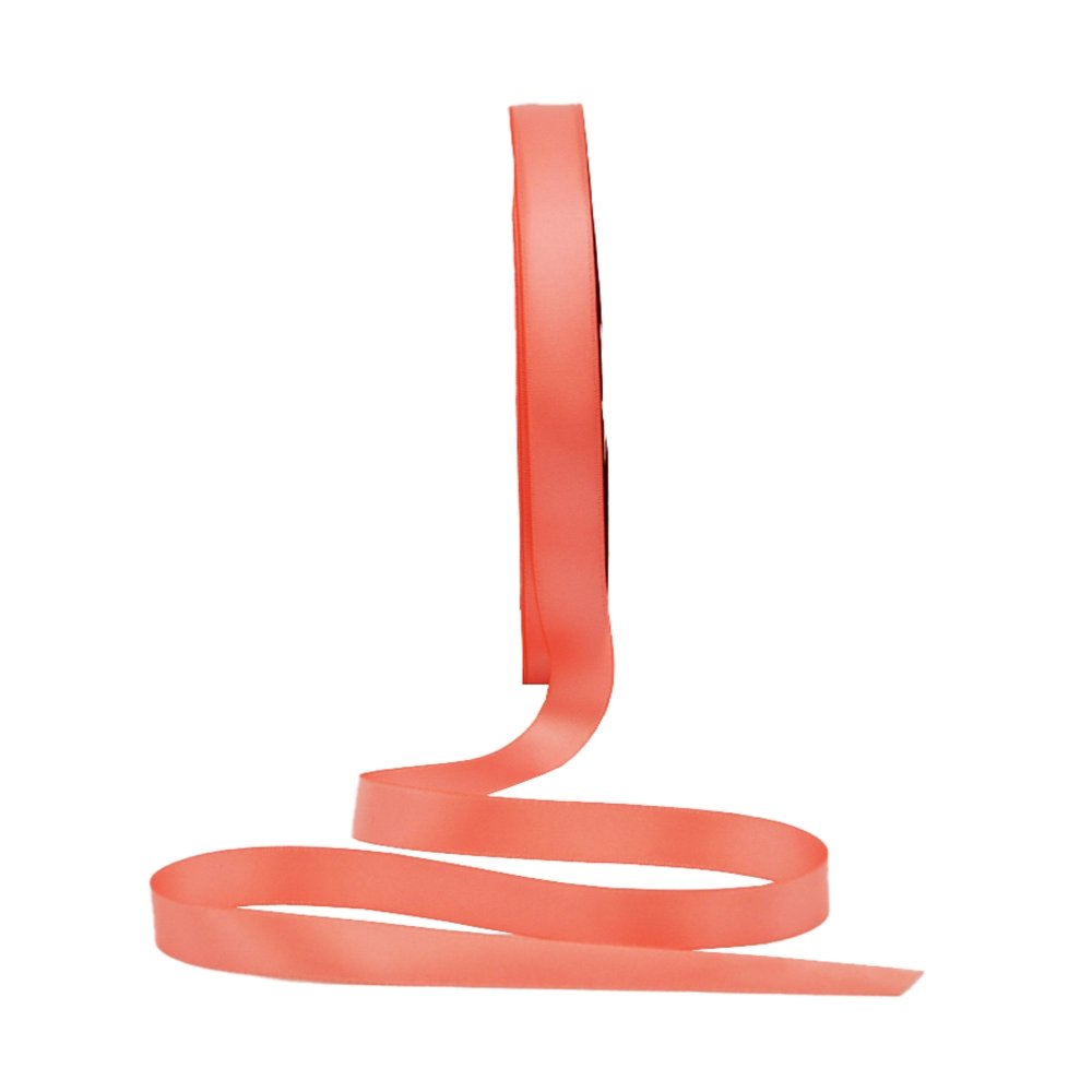 Satin Double Faced Woven Edge Ribbon-Light Coral - TEM IMPORTS™