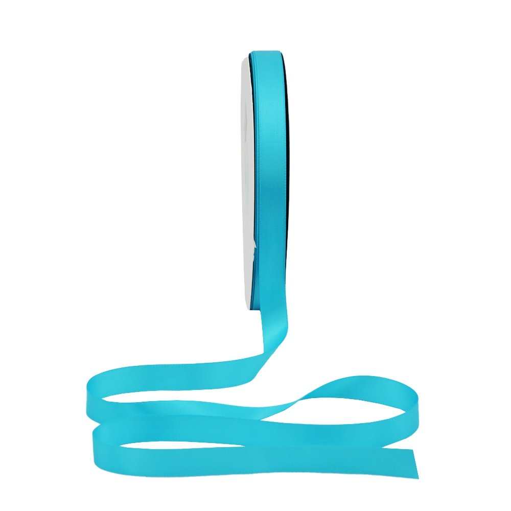 Satin Double Faced Woven Edge Ribbon-Misty Turquoise - TEM IMPORTS™