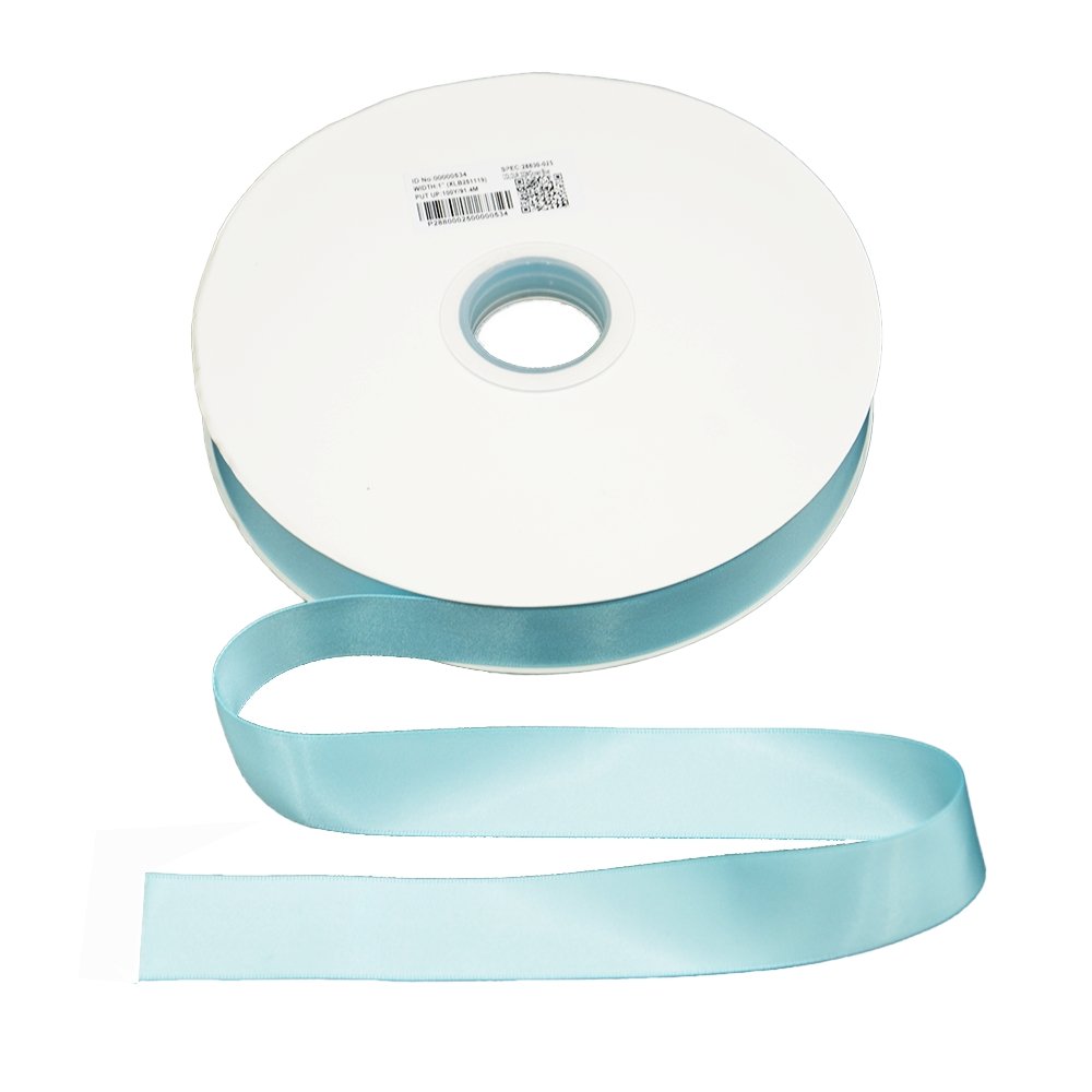 Satin Double Faced Woven Edge Ribbon-Ocean Blue - TEM IMPORTS™