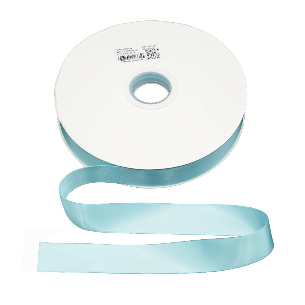 Satin Double Faced Woven Edge Ribbon-Ocean Blue - TEM IMPORTS™