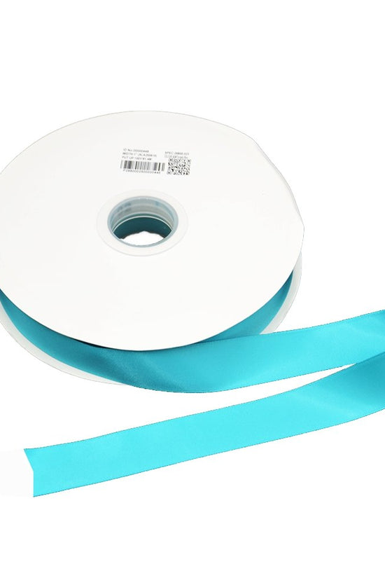 Satin Double Faced Woven Edge Ribbon-Tornado Blue - TEM IMPORTS™
