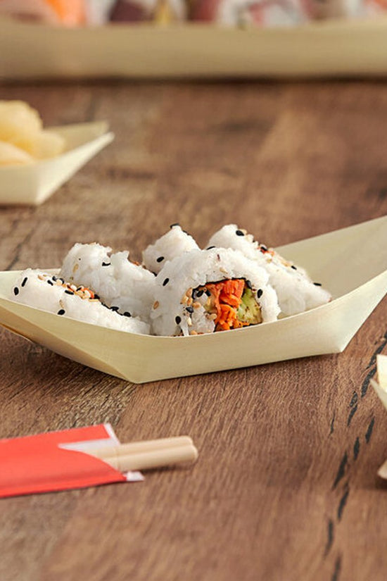 Serving Pine Boat Medium - Pk50 - TEM IMPORTS™