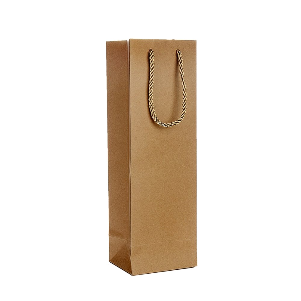 Single Wine Paper Bag With Silk Handle - TEM IMPORTS™