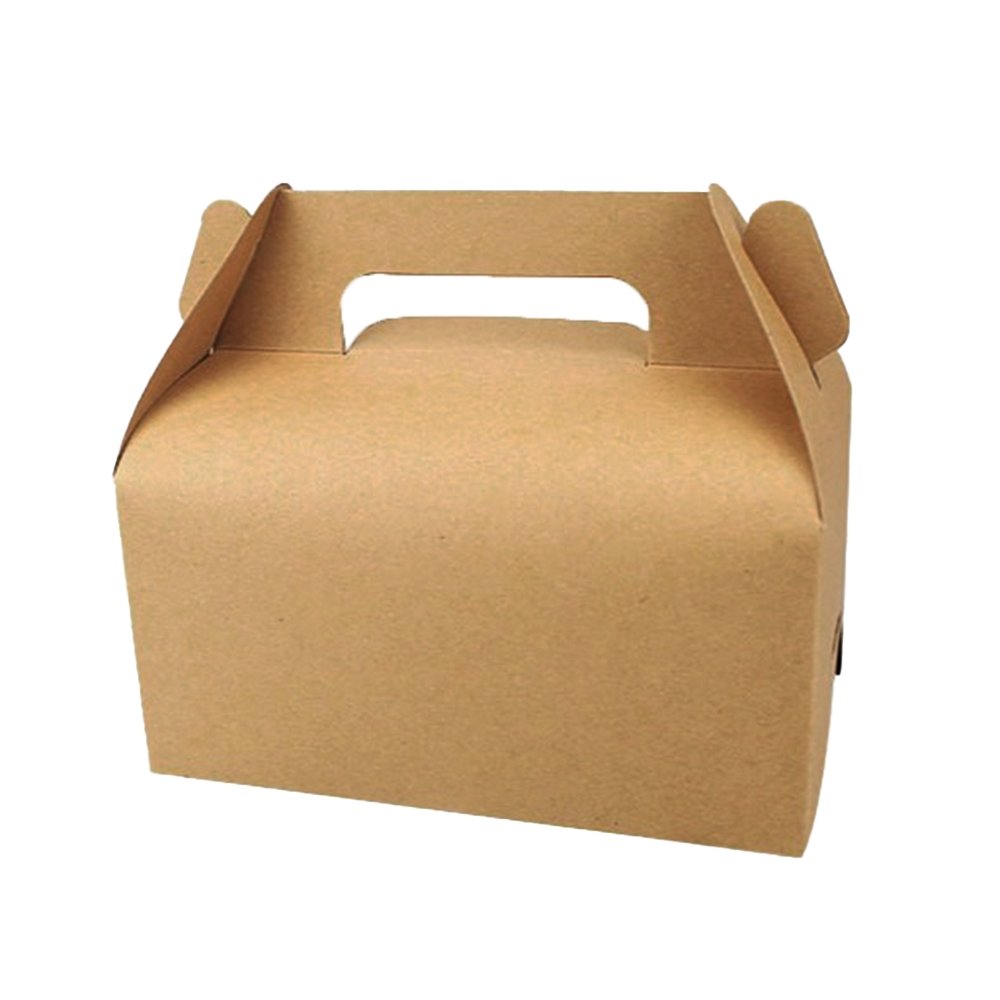 Small Kraft Paper Cake Box Handle With Window - TEM IMPORTS™