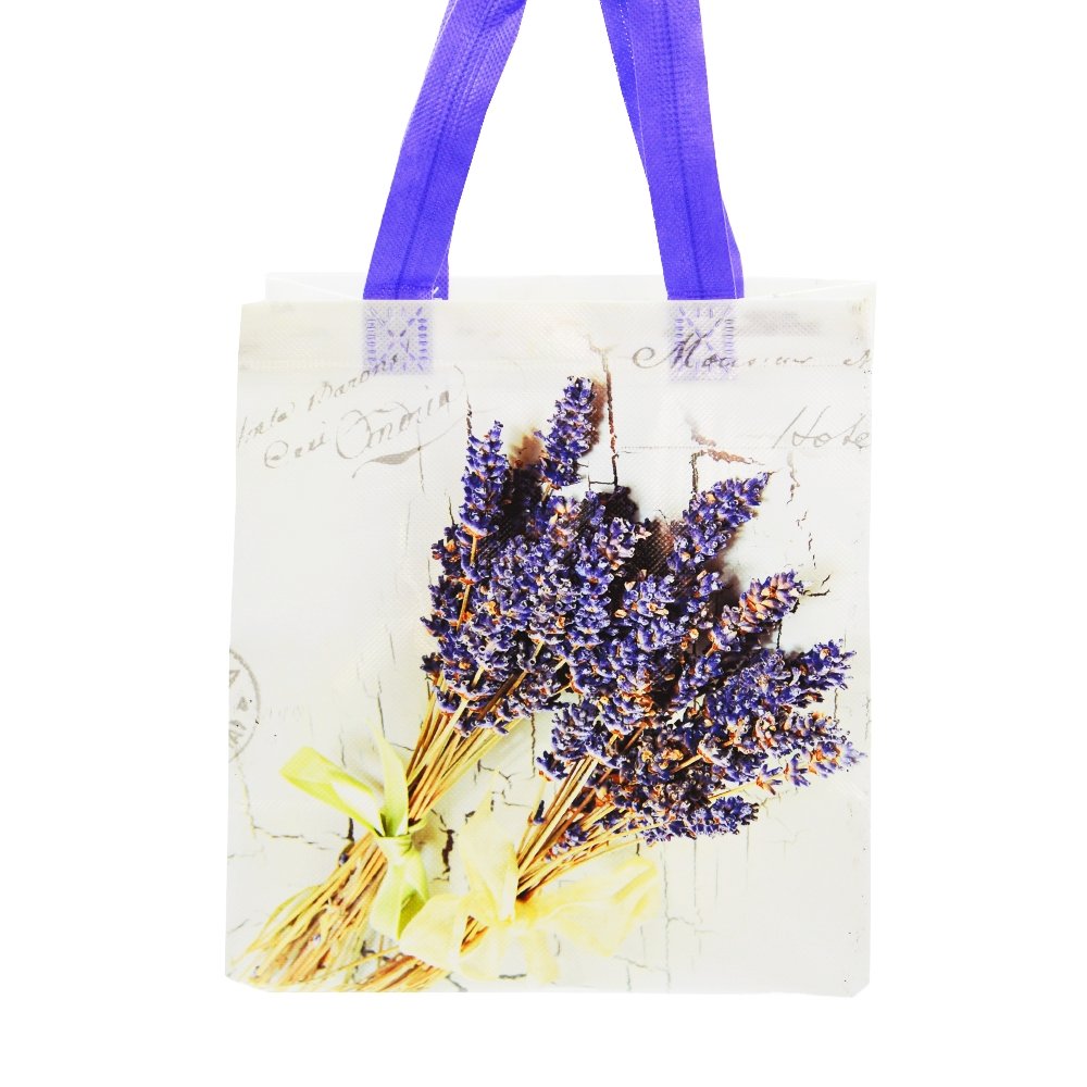 Small Lavender Bunch Coated Non Woven Bags - Pk10 - TEM IMPORTS™