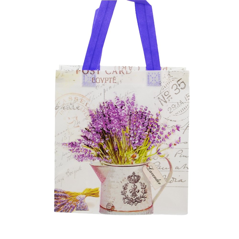 Small Lavender Pot Coated Non Woven Bags - Pk10 - TEM IMPORTS™