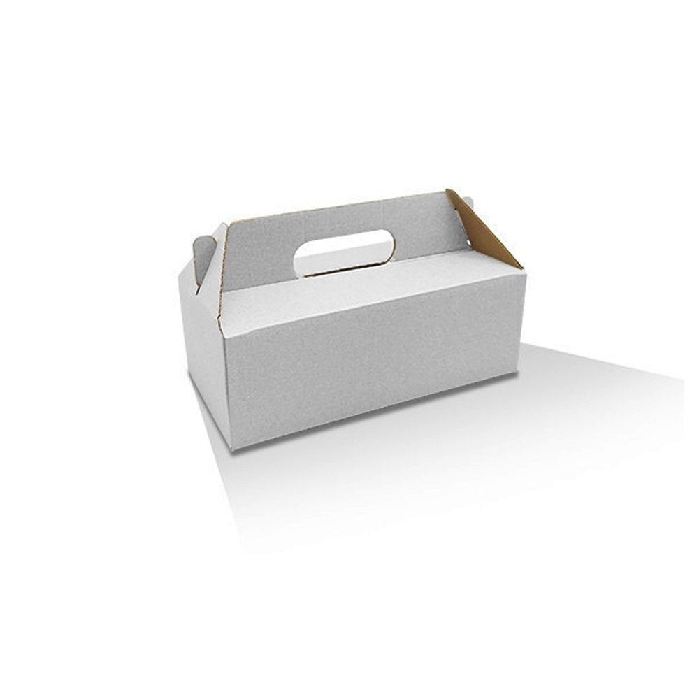 white catering box with handle