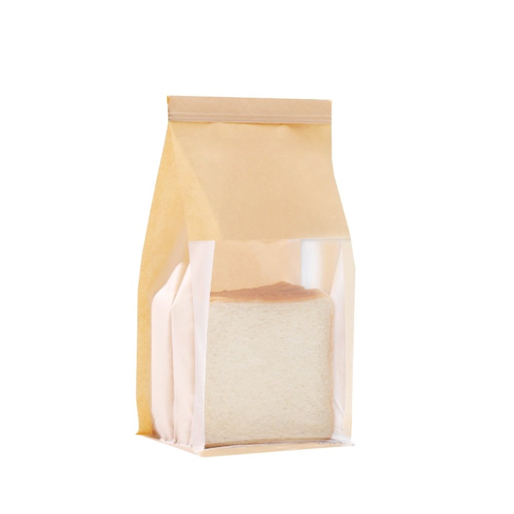 Small Paper Bread Bag Window - Kraft - TEM IMPORTS™