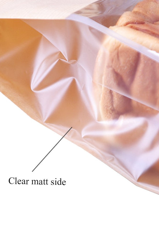 Small Paper Bread Bag Window - Kraft - TEM IMPORTS™