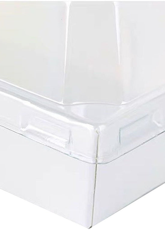 Small Rectangular White Paper Tray With Lid - TEM IMPORTS™