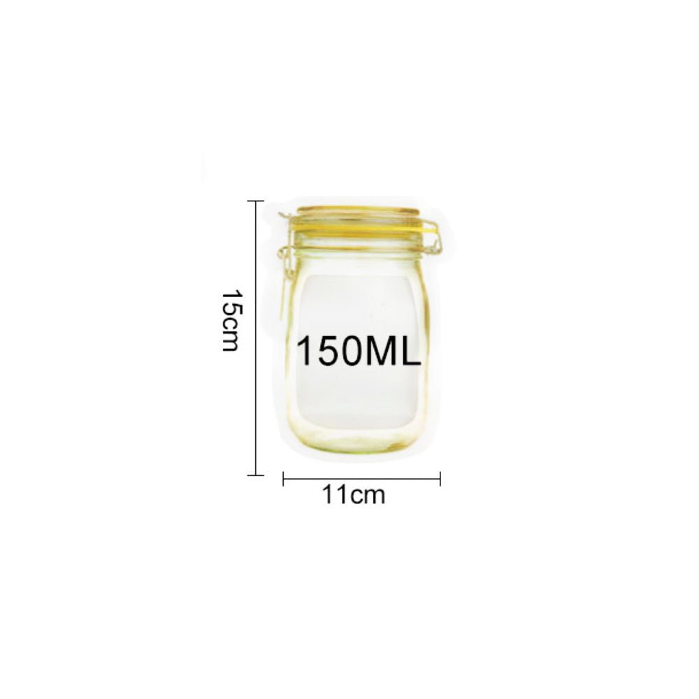 Small Reusable Transparent Jar Imitation Ziplock Bag-Pk25 - TEM IMPORTS™