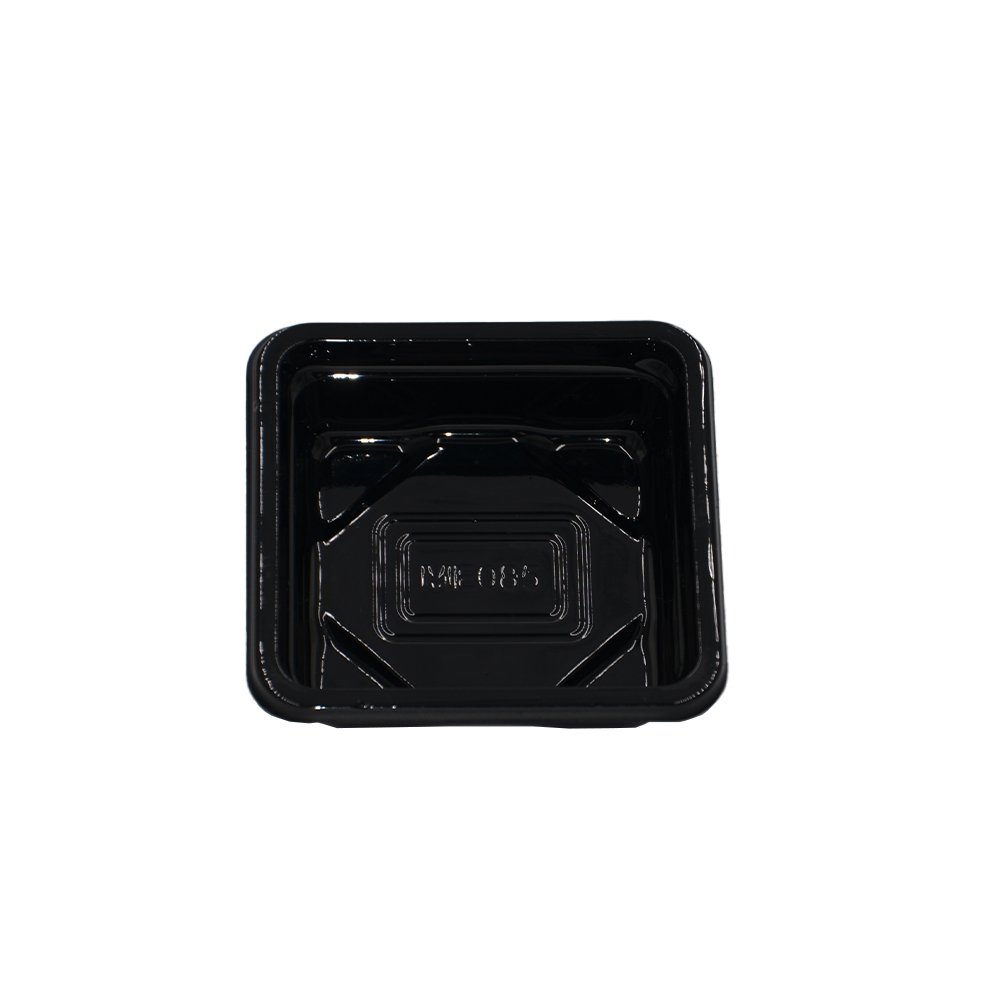 Small Square Black With Clear PET Lid - TEM IMPORTS™