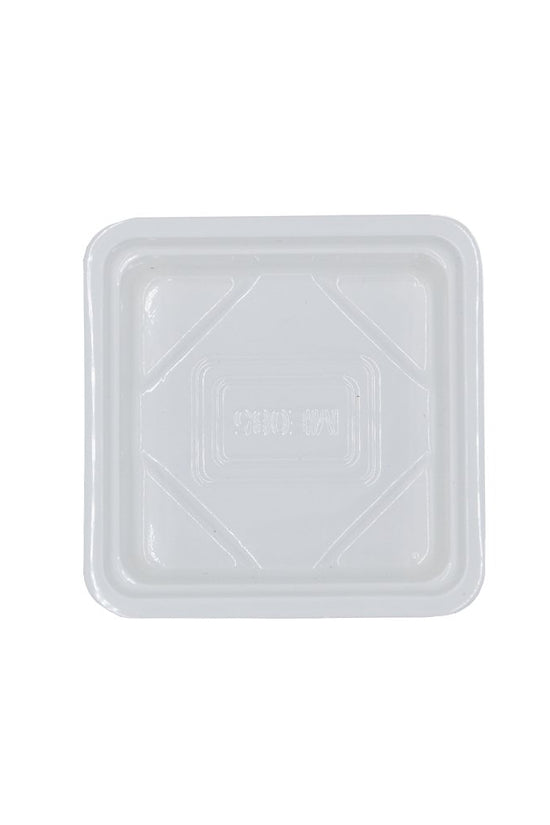 Small Square White With Clear PET Lid - TEM IMPORTS™