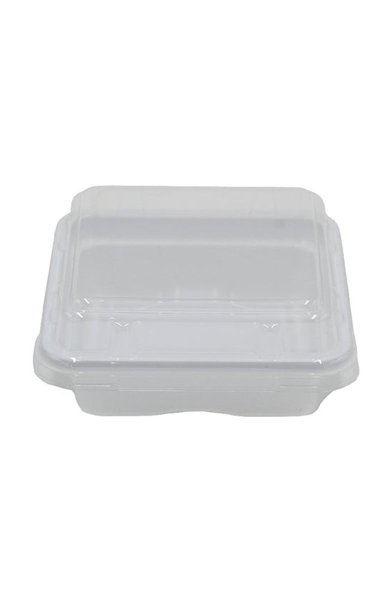 Small Square White With Clear PET Lid - TEM IMPORTS™